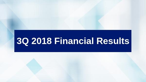 Third Quarter 2018 Financials